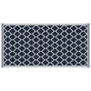 Outsunny Reversible Outdoor Rug Carpet, 9' x 12' Waterproof Plastic Straw Rug, Portable RV Camping Rugs, Large Floor Mat Area Rug for Backyard, Deck, Picnic, Beach, Trailer, Camper, Blue & White