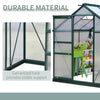 Outsunny 6' x 8' x 7' Walk-in Plant Polycarbonate Greenhouse with Temperature Controlled Window Hobby Greenhouse for Backyard/Outdoor