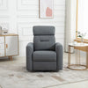 HOMCOM Manual Recliner Swivel Chair Rocker Armchair Sofa with Linen Upholstered Seat and Backrest for Living Room - Grey