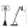 Soozier Portable Basketball Hoop, 9.6-11.5FT Screw Jack Height-Adjustable Basketball System with 42'' Backboard and Wheels for Kids Junior Adults Indoor Outdoor Use