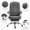 Vinsetto Ergonomic Executive Office Chair High Back Computer Desk Chair Linen Fabric 360° Swivel Adjustable Height Recliner with Headrest, Lumbar Support, Padded Armrest and Retractable Footrest, Grey