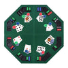 HOMCOM 48" Octagon Blackjack Poker Game Table Top Folding 8 Player Fit Various Desktop
