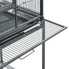 PawHut 30" Rolling Metal Bird Cage Feeder with Detachable Rolling Stand, Storage Shelf, Wood Perch & Food Container