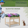 Outsunny 47" x 23" x 35" Wooden Raised Garden Planter Bed with Spacious Area for Planting, Storage Shelf & Versatile Use