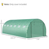 Outsunny 10' x 7' x 7' Greenhouse Replacement Walk-in PE Hot House Cover with 6 Windows Roll-Up & Zipper Door, White