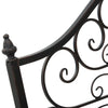 Outsunny 4’ Metal Arch Backyard Garden Bridge with Safety Siderails, Delicate Scrollwork, & Easy Assembly, Black Bronze