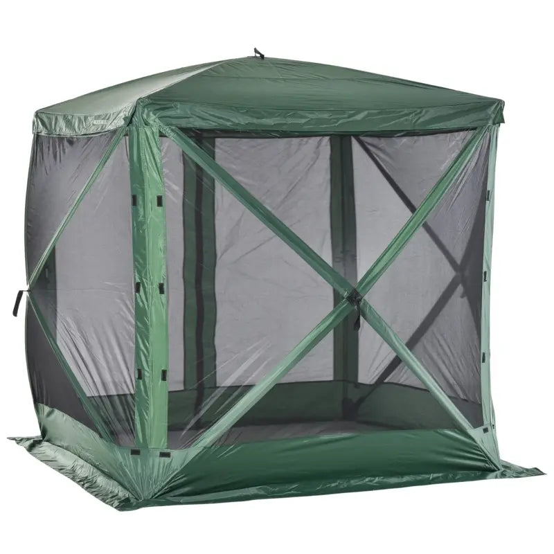 Outsunny Camping Pop-Up Screen House Gazebo Instant Setup Tent Fits 3-4 People