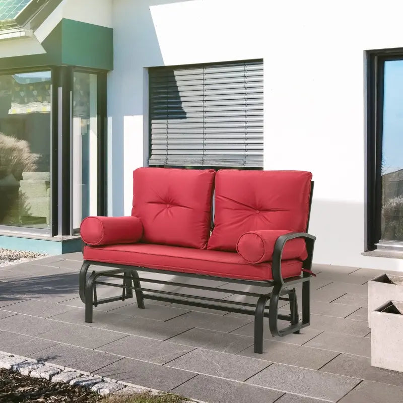 Outdoor loveseat rocking discount chair