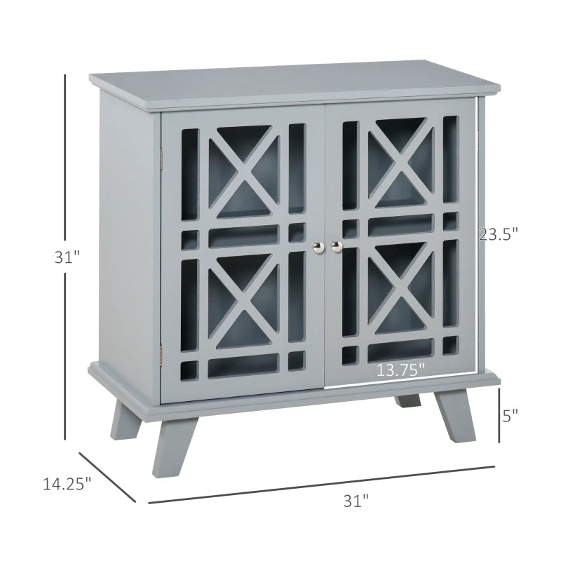 HOMCOM Modern Sideboard, Storage Cabinet, Accent Cupboard with 3 Drawers, Adjustable Shelf, Brown