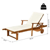 Outsunny Reclining Relaxing Chaise Lounge Chair with 4-Level Adjustable Backrest & Convenient Pull-Out Side Tray