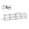 Outsunny 13' L x 3' W x 2.5' H Portable Tunneled Greenhouse with 4 Zippered Doors, Water/UV Fighting PVC Cover-1