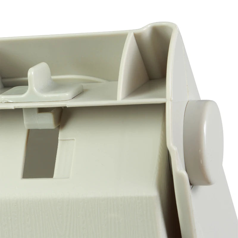 Open Box PawHut 3 Step Portable Folding Pet Stairs Ramp Easy Climb Step Stool With Anti-Slip Mat - Cream White