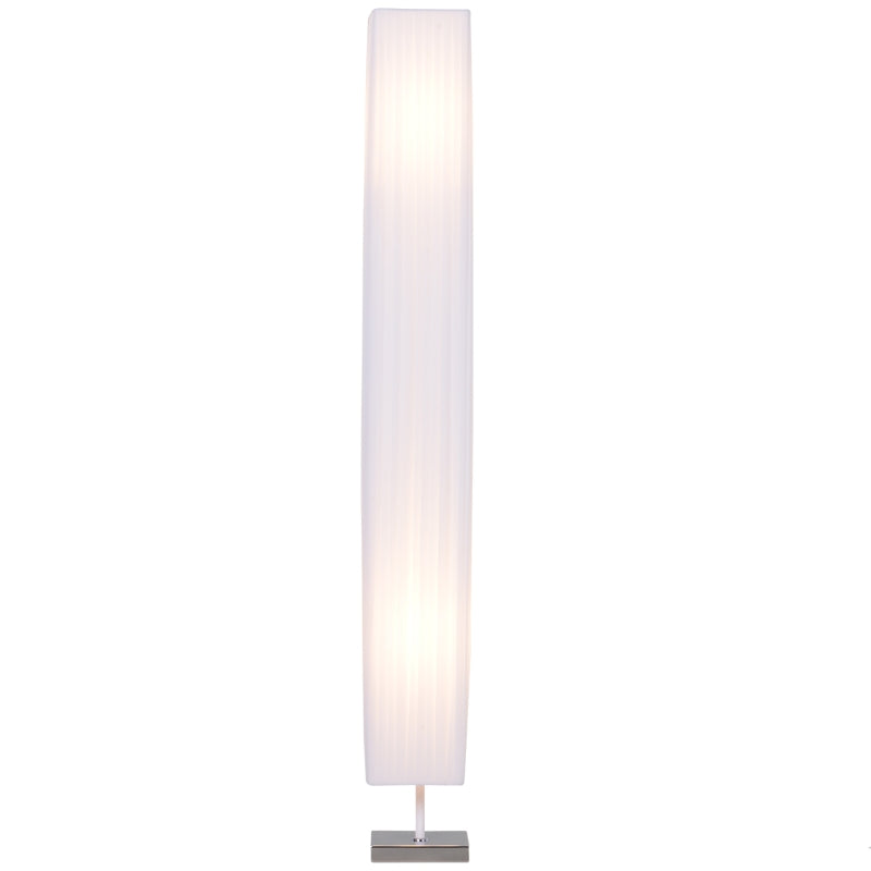 HOMCOM 48" Modern Free Standing Rectangle Floor Lamp with Linen Shade - Beige