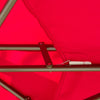 Outsunny 9' 2-Tier Cantilever Umbrella with Crank Handle, Cross Base and 8 Ribs, Garden Patio Offset Umbrella for Backyard, Poolside, and Lawn, Dark Blue