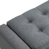 HOMCOM Linen Storage Ottoman Bench Lift Top Tufted Rectangle Ottoman for Living Room, Entryway, or Bedroom, Beige