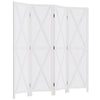 HOMCOM 6' Tall Wicker Weave 4 Panel Room Divider Wall Divider, Natural Wood