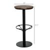 HOMCOM 41.5" Rustic Bar table Industrial Metal Pine Wood Top Adjustable Standing Pub Table