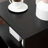 HOMCOM Industrial Modern 3-Tier Side Table or End Desk with Unique S-Shaped Design & 3 Shelves for Storage & Display