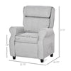 Qaba Kids Recliner Chair Children Sofa Angle Adjustable Single Lounger Armchair Gaming Chair with Footrest 2 Side Pockets for 3-5 years, Light Grey