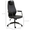 Vinsetto PU Leather Home Office Chair with Ergonomic Backrest and Removeable Headrest