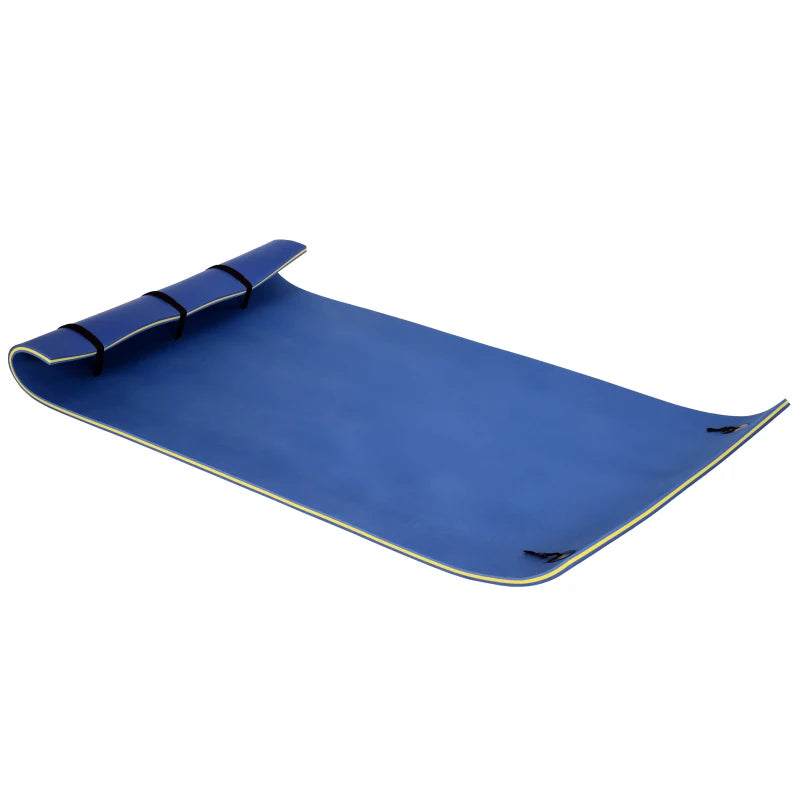 HOMCOM Roll-Up Pool Float Pad for Lakes, Oceans& Pools, Water Mat for Playing, Relaxing & Recreation - Blue