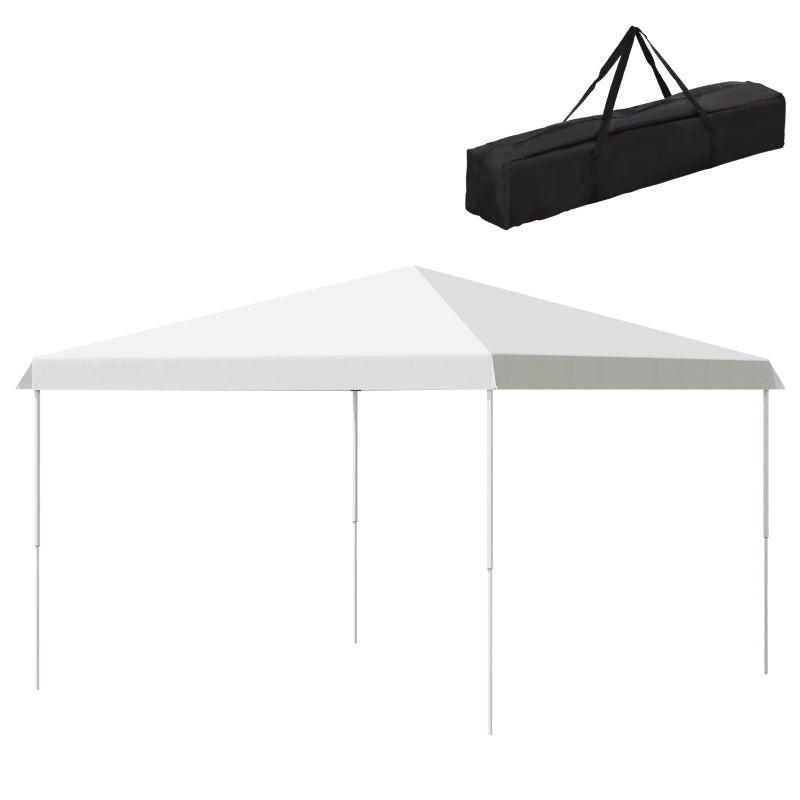 Outsunny Slant Leg Pop Up Canopy Tent with American Flag Roof and Carry Bag, Instant Sun Shelter, Height Adjustable for Fourth of July, Independence Day, (10'x10' Base / 8'x8' Top)