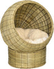 PawHut Elevated Cat Condo Pod Kitten House with Stand Cushion, Round, Φ16" x 28"H, Yellow