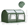 Outsunny 95" x 47" x 30" Pop Up Greenhouse Mini Warm House with Roll Up Doors and Portable Zipper Bag for Plants Outdoor