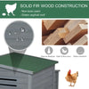 PawHut 88" Large Wooden Chicken Coop Outdoor Hen House Poultry Cage Pen Backyard with Run, Nesting Box, Waterproof Roof and Removable Tray, Natural
