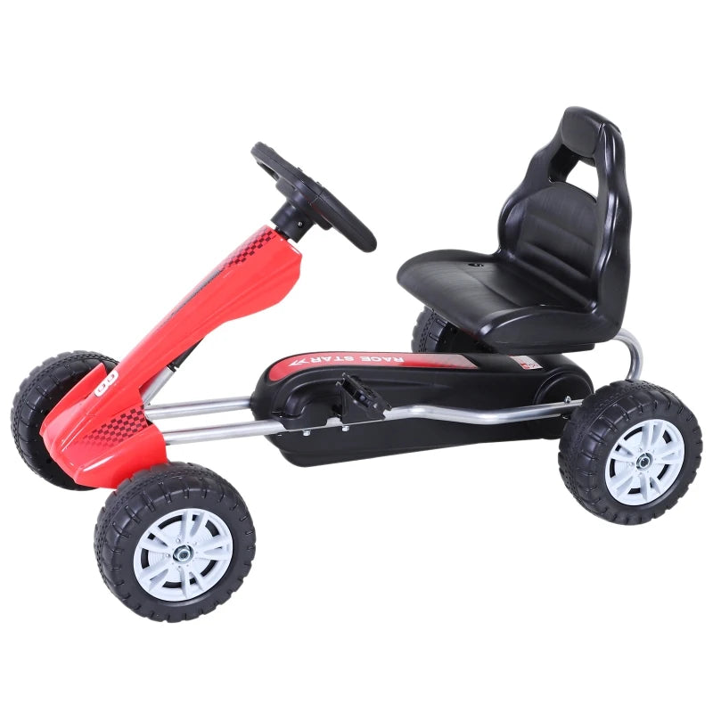 ShopEZ USA Pedal Powered Go Kart Racer for Kids - Red