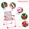 Outsunny Kids Folding Picnic Table and Chairs Set Rabbit Pattern for Outdoor Garden Patio Backyard with Removable & Height Adjustable Sun Umbrella, Red