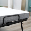 HOMCOM Rollaway Bed, Folding Bed with 4" Mattress, Portable Foldable Guest Bed with Sturdy Metal Frame and Wheels, White