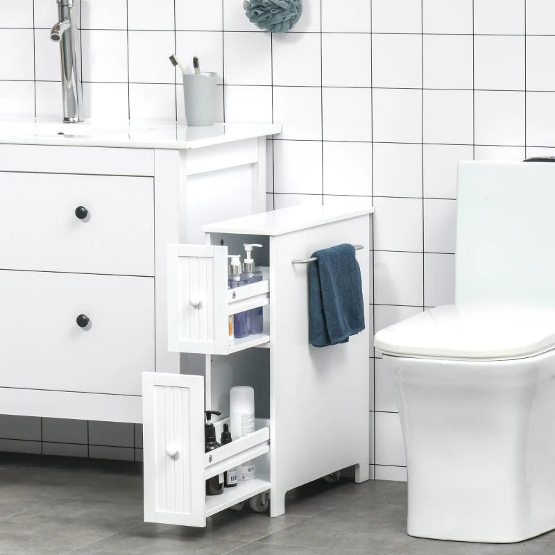 Toilet Tissue Storage Floor Cabinet-White