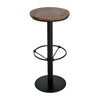 HOMCOM 41.5" Rustic Bar table Industrial Metal Pine Wood Top Adjustable Standing Pub Table