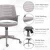 Vinsetto Ergonomic Office Chair Middle Back Office Computer Swivel Rolling Chair with Height Adjustable Comfort and Padded Armrests - Grey