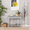 HOMCOM Console Table Industrial Desk with Drawer Bottom Shelf & Large Tabletop for Pictures, Great for the Entryway - Grey