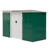 Outsunny 6' x 4' Metal Outdoor Storage Shed, Lean to Shed, Garden Tool Storage House with Lockable Door and 2 Air Vents for Backyard, Patio, Lawn
