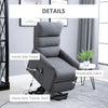 HOMCOM Power Lift Assist Recliner Chair for Elderly with Remote Control, Linen Fabric Upholstery Grey
