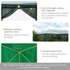 Outsunny 10' x 28' Party Tent Canopy, Outdoor Event Shelter Gazebo with 8 Removable Mesh Sidewalls, Zipper Doors, Steel Frame, White