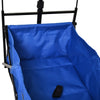 DURHAND Outdoor Push/Pull Shopping Collapsible Beach Wagon Cart with Weather-Resistant Canopy & All-Terrain Wheels, Blue