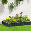 Outsunny Metal Raised Garden Bed No Bottom DIY Large Steel Planter Box w/ Gloves-2