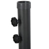 Outsunny Umbrella Stand Fitting 2" Poles and Steel Base with 4 Fillable Plastic Weights, 4 Gal. Capacity Each - Black