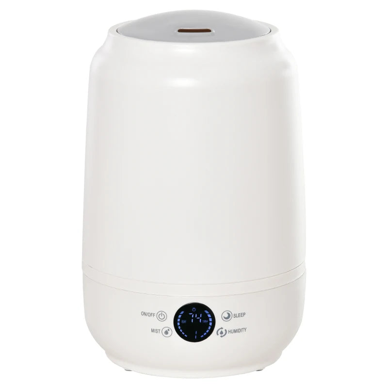 HOMCOM 5L Cool Mist Humidifier, Ultrasonic Quiet Air Humidifiers with Waterless Auto-Off, Sleep Mode, 3 Adjustable Mist Mode and Humidity for Home, Office, Bedroom, Large Room