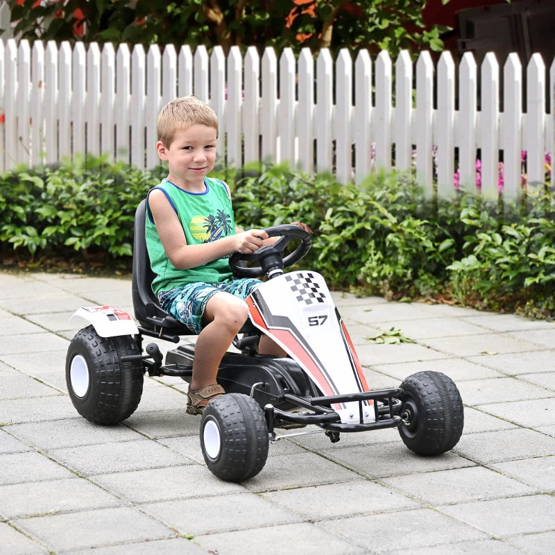 ShopEZ USA Pedal Powered Go Kart Racer for Kids - Red