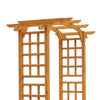 Outsunny 85" Wooden Garden Arbor for Wedding and Ceremony, Outdoor Garden Arch Trellis for Climbing Vines, Fir Wood, Carbonized Color