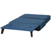 HOMCOM Folding Ottoman Sleeper, Convertible Fabric Bed, Blue