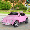 ShopEZ USA Licensed Volkswagen Beetle Ride-on Kids Electric Car with Secondary Remote Control & Extra Wide Safety Tires - Pink