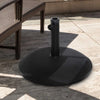 Outsunny 20" 55 lbs Round Cement Umbrella Base Stand Market Parasol Holder with Tightening Knob & Easy Setup, for Φ1.3", Φ1.5", Φ1.9" Pole, for Lawn, Deck, Backyard, Garden, Black