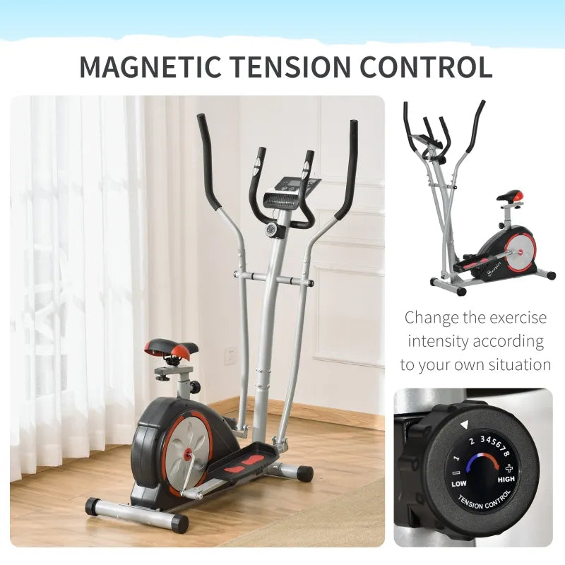 Soozier Indoor Cycling Bike LCD Monitor Exercise Stationary Adjustable Seat & Handle