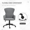 Vinsetto Ergonomic Rolling Office Desk & Computer Chair with 5 Castor Wheels & Easy Adjustable Height/Tilt - Grey